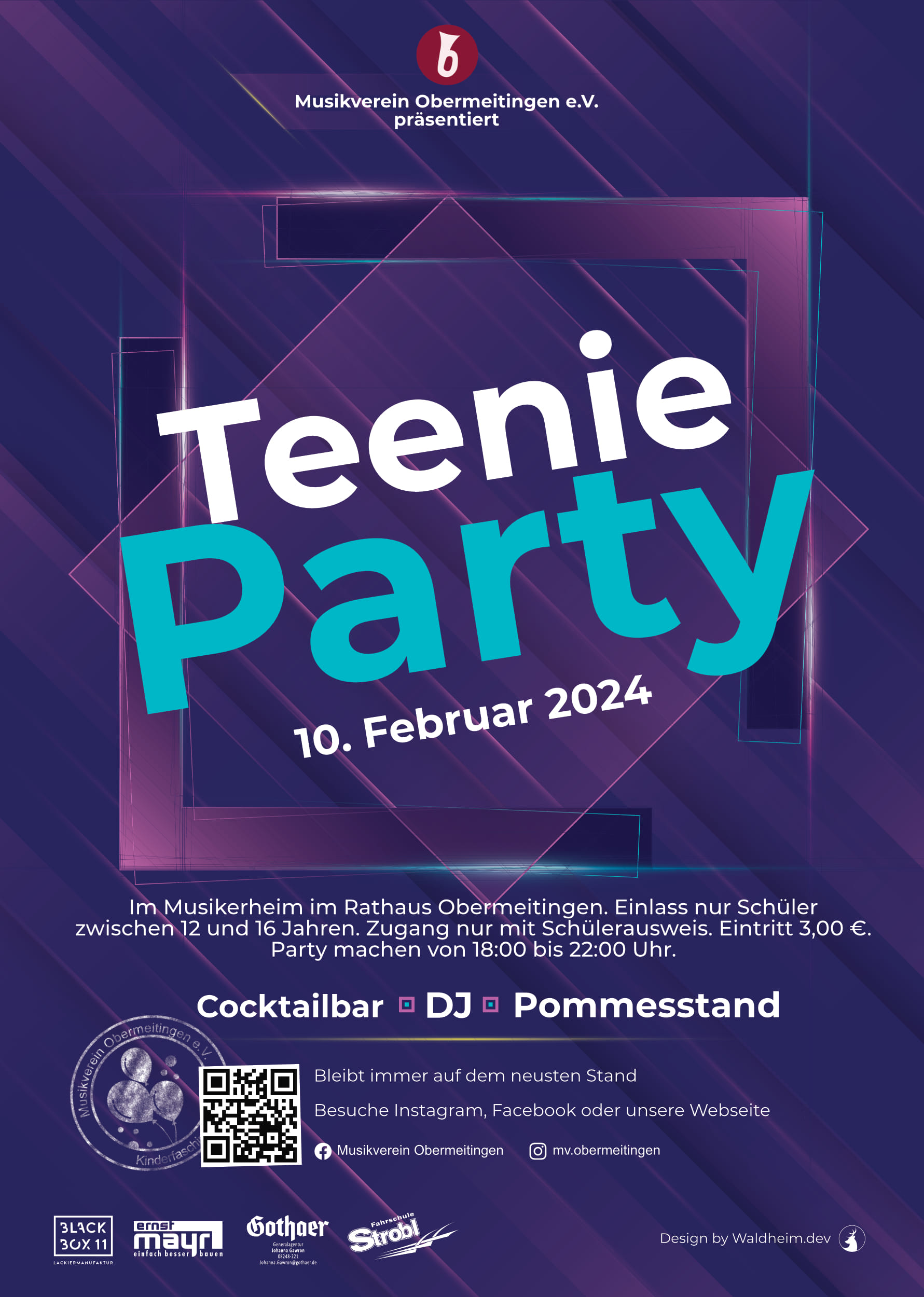 Werbematerial Teenyparty 2024